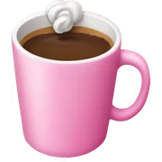 pink coffee  sticker