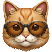 Cat with sunglasses sticker