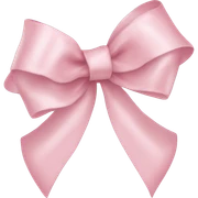 light pink ribbon bow sticker