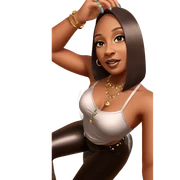 dark beauty with jewelry sticker