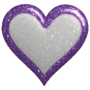 Glitter heart sticker