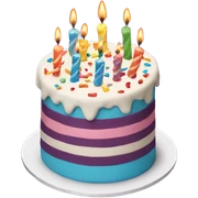 Birthday cake sticker