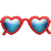 red heart sunglasses sticker