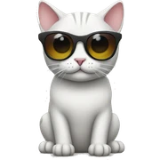 Cat with sunglasses sticker