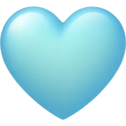 Light blue heart sticker