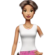 Barbie brunette sticker