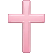 Light pink simple straight cross sticker