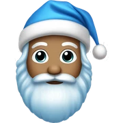 Santa blue sticker