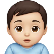 Baby with dark brown hair sticker