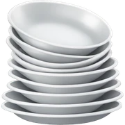 a pile of clean dishes sticker