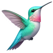 Hummingbird in Pastell colors sticker