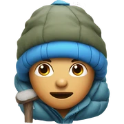 winter camping sticker