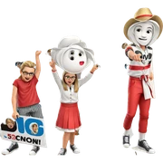 happy boys in stylish attire sticker