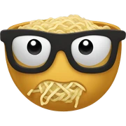 Ramen noodles with shades sticker