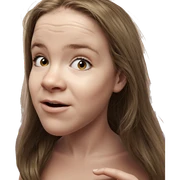 realistic portrait of girl sticker