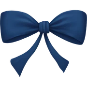 Navy blue bow  sticker