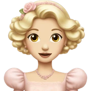 vintage princess with pale pink dress sticker