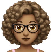 ballerina Brown Hair glasses  sticker