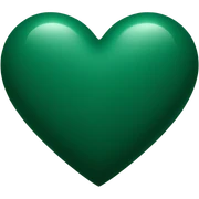 dark green heart sticker