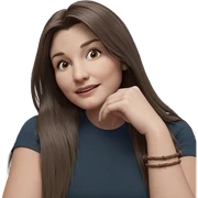 girl with long brown hair sticker
