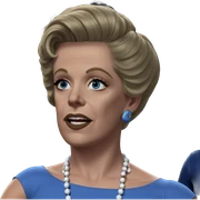 blonde girl in blue dress sticker