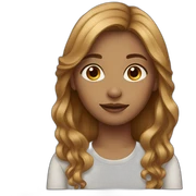 girl light brown hair  sticker