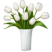 white tulip bouquet  sticker