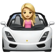 girl in a sports car sticker