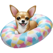 chihuahua on pool float sticker