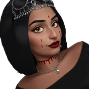 girl with blood and jewelry sticker