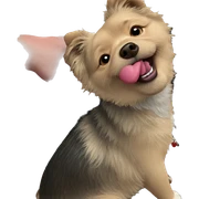 playful dog with tongue out sticker
