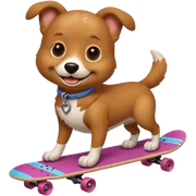 A dog on a skateboard sticker