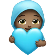Baby blue heart sticker
