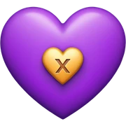 The white Letter “x” inside a Purple Heart sticker