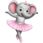 Ballerina elefant sticker