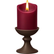 Burgundy candle sticker