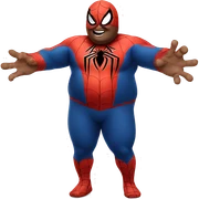 really fat spider-man sticker