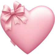 Light pink heart with bow sticker