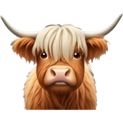 Highland cow sticker