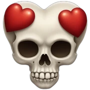 skull heart sticker
