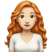 White girl with ginger hair sticker