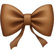 Brown bow  sticker