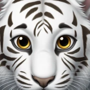 White tiger  sticker