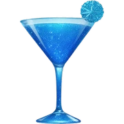 Blue sparkle cocktail sticker