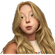blonde girl at window sticker