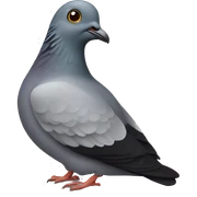 pigeon bagel sticker