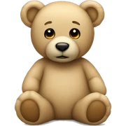 Beige teddy bear  sticker
