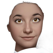 smiling girl portrait with black hair sticker