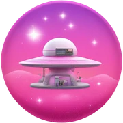 Pink ombre research station with glitter  sticker