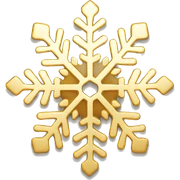 gold snowflake  sticker